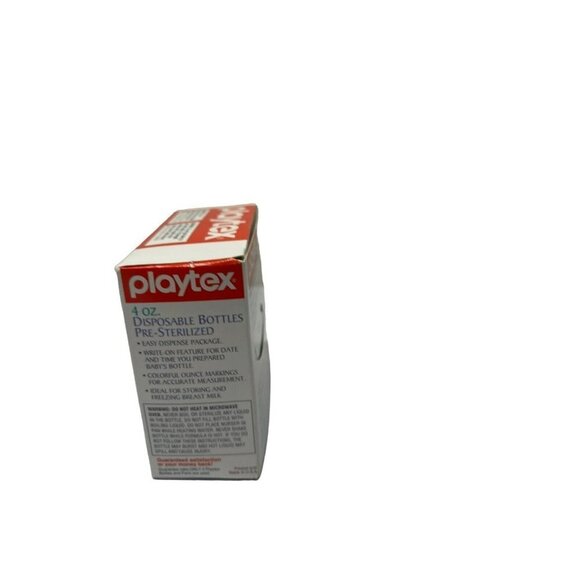 Playtex Vintage Baby Bottle Drop-Ins FLAT Disposable Liners 4oz 50 count New NOS - Picture 2 of 4